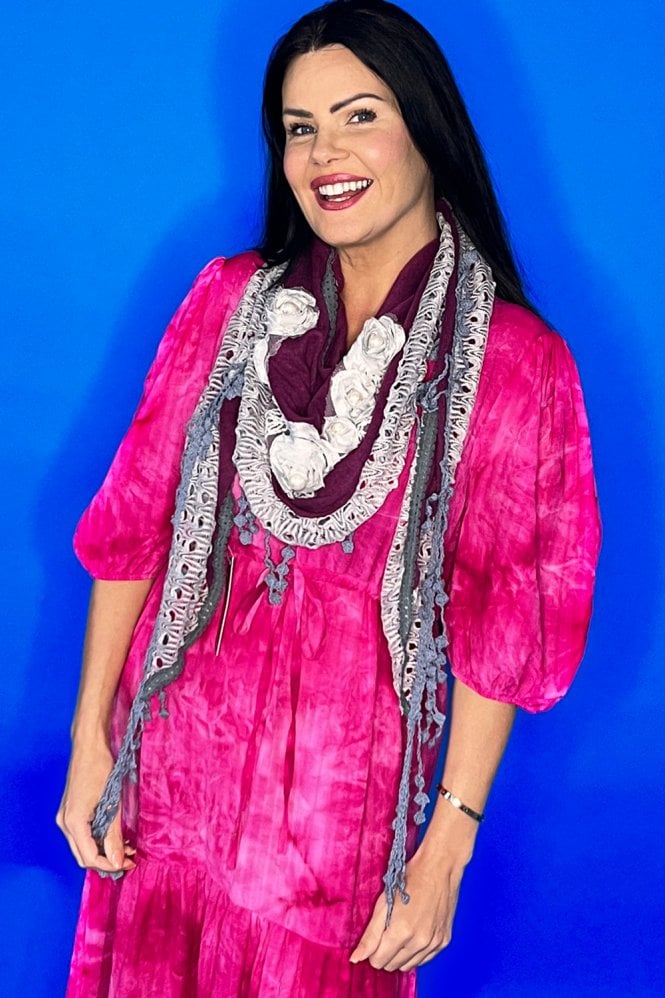 JAYLEY Lace Shawl with Tassels