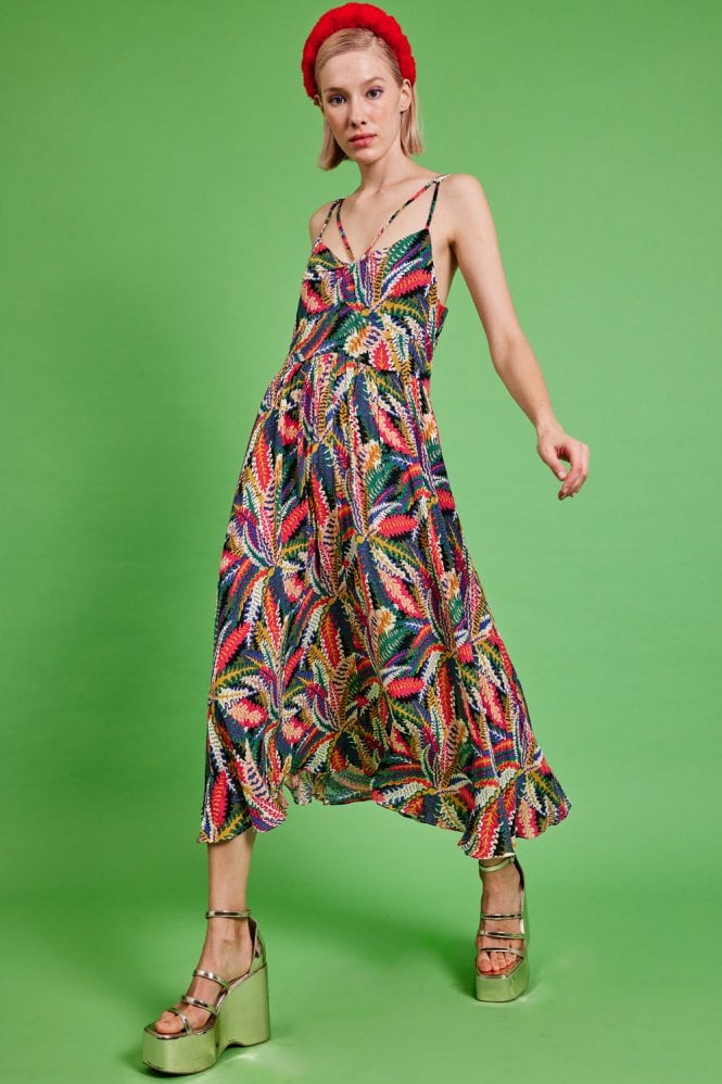 JAYLEY Linen Floral Shift Dress