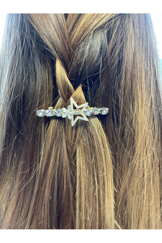 JAYLEY Lola Stars  Gold -Tone Crystal Hair Clip
