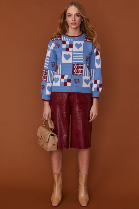 Love Heart Cashmere and Banana Peel Jumper