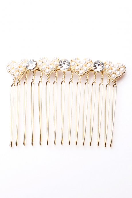 LuLu Silver-Tone Crystal Embellished Hair Slide
