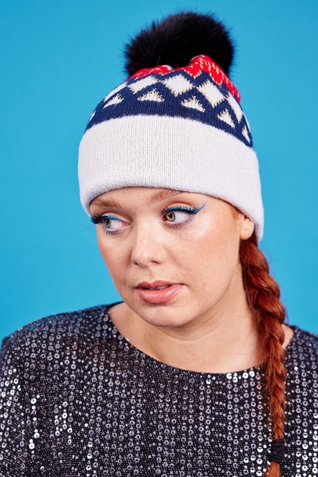 Luxury Faux Fur Pom Pom Beanie Hat