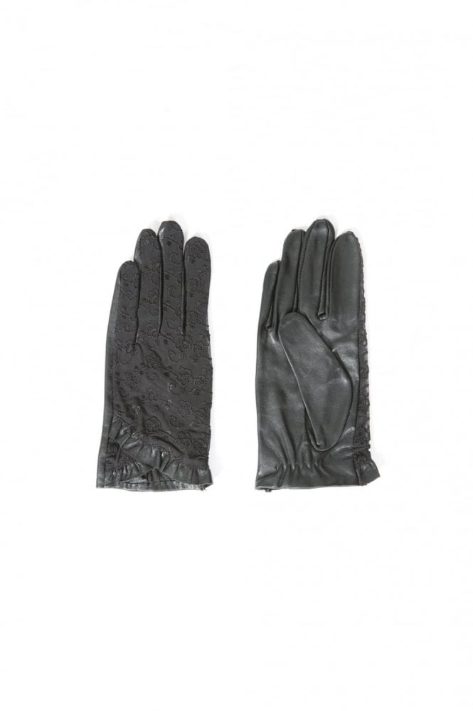 JAYLEY Black Touch Screen Vintage Lace Gloves