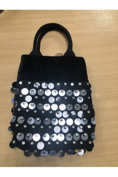 Metallic Sequin Velvet Tote Bag