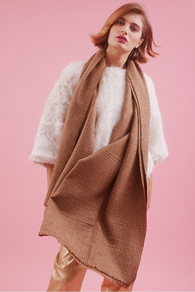 JAYLEY Mocha Cashmere Blend Wrap