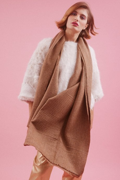 Mocha Cashmere Blend Wrap