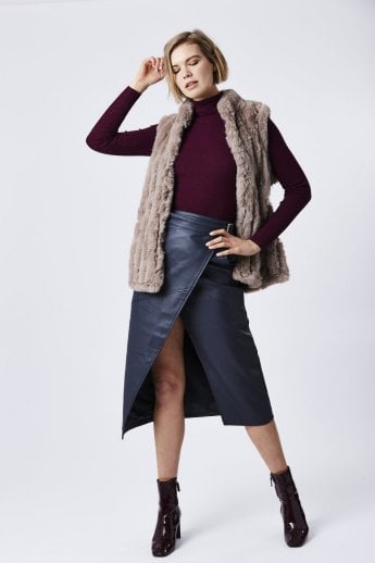 Mocha Faux Fur Gilet | Waistcoat