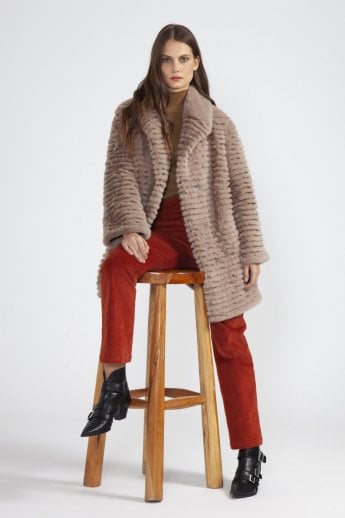 Mocha Faux Fur Jacket
