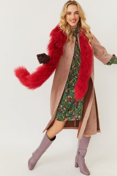 Mocha Faux Suede Coat