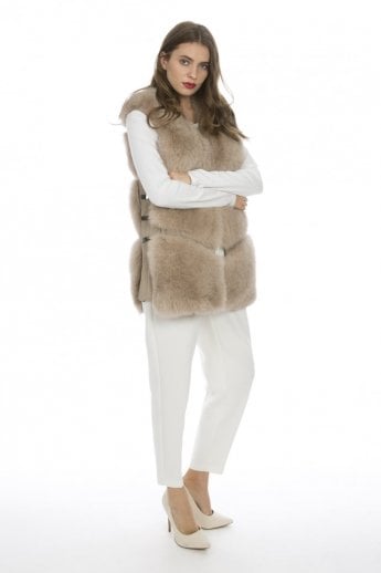 Mocha Fox Fur Gilet