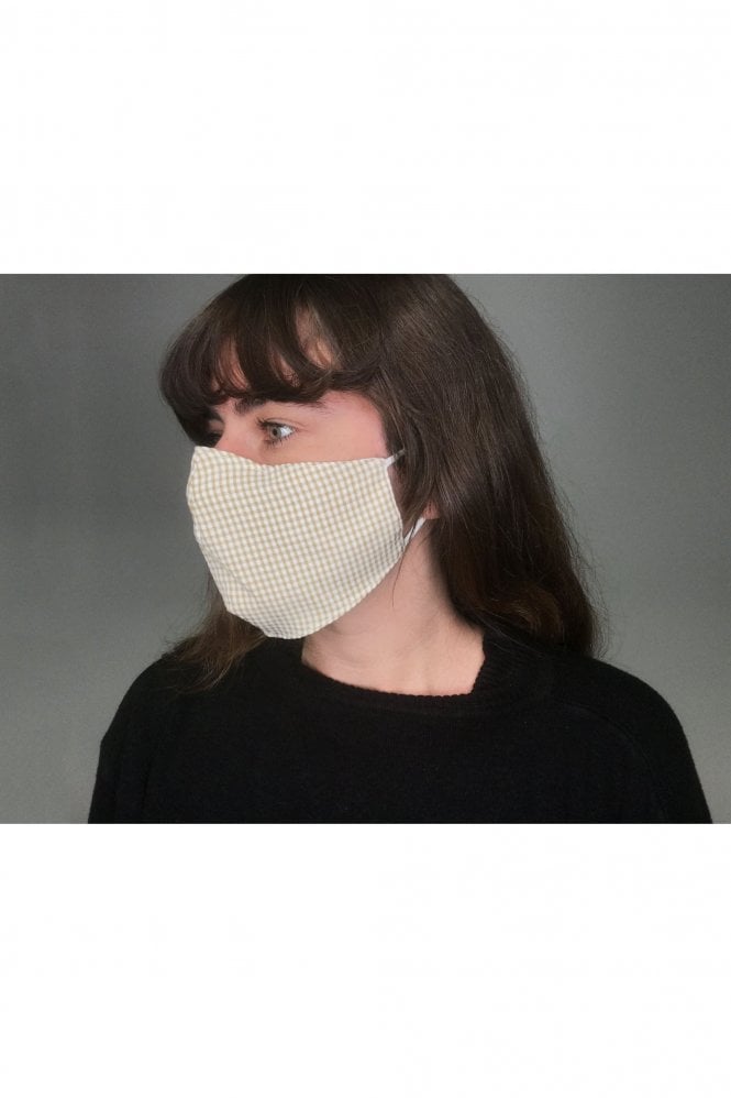 JAYLEY Mocha Gingham Reusable Adults Fashion Face Mask