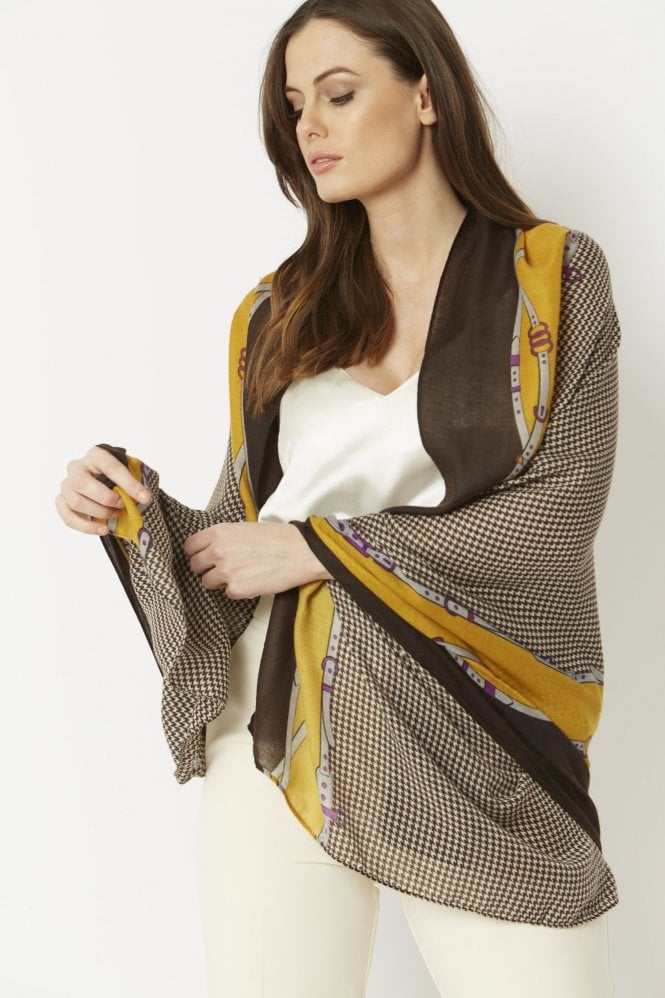 JAYLEY Mocha Silk Cashmere Blend Wrap