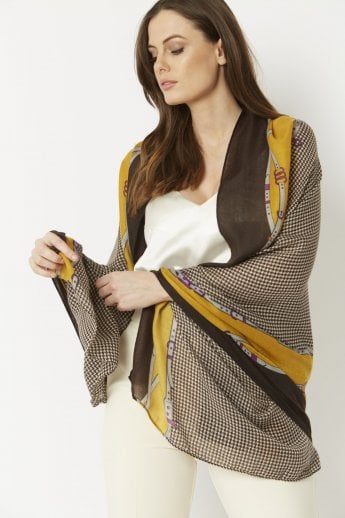Mocha Silk Cashmere Blend Wrap