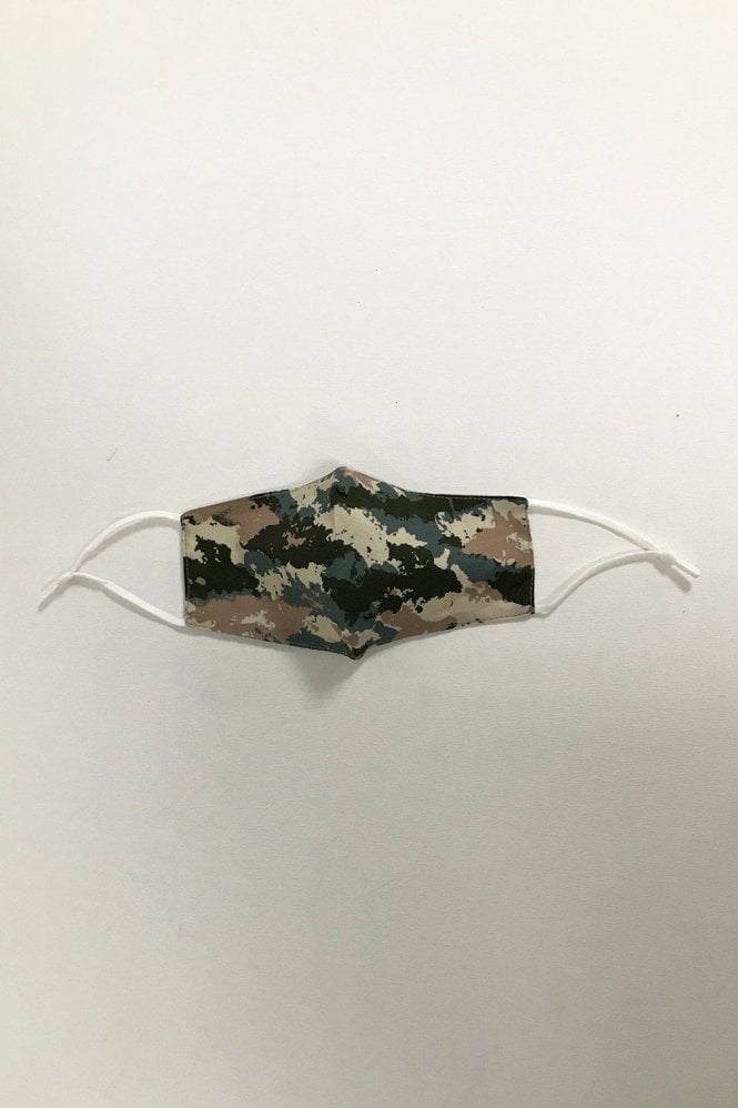 JAYLEY Mocha Unisex Reusable Fashion Face Masks in Camouflage