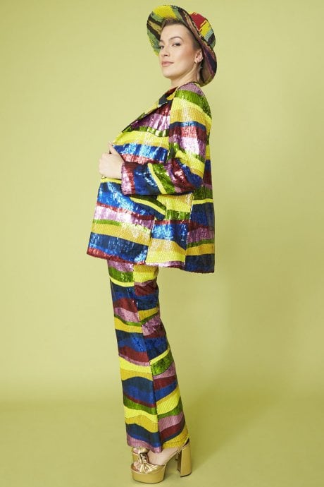 Multi-Coloured Geometric Sequin Flares