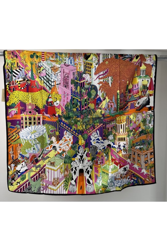 JAYLEY Multi Coloured Hand Crafted Silk Blend Scarf