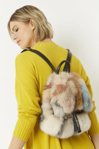 Multi Limited Edition Fox Fur Rucksack