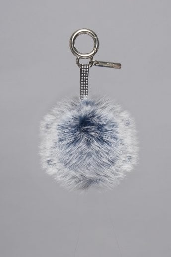 Navy Coney Fur Pom Bag Charms