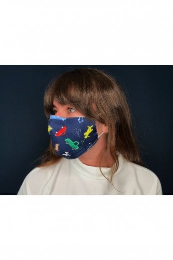 Navy Cotton Fashion Face Mask