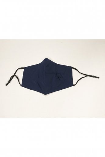 Navy Reusable Cotton Fashion Face Mask with Filter Pocket