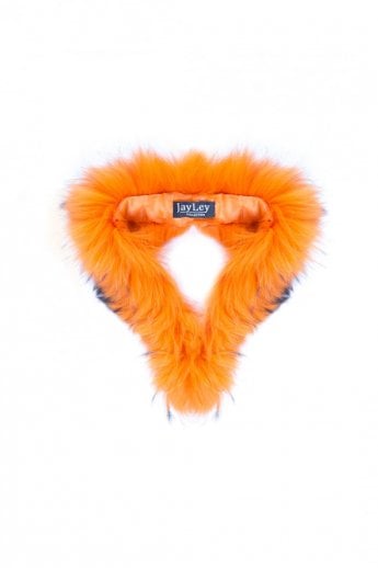 Orange Fox Fur Collar