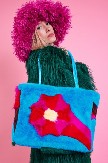 Oversized Bamboo Fur Hat