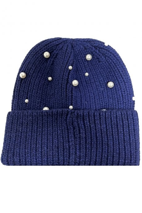Pearl Embellished Beanie Hat