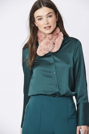 Pink Belllringer Coney Fur Scarf