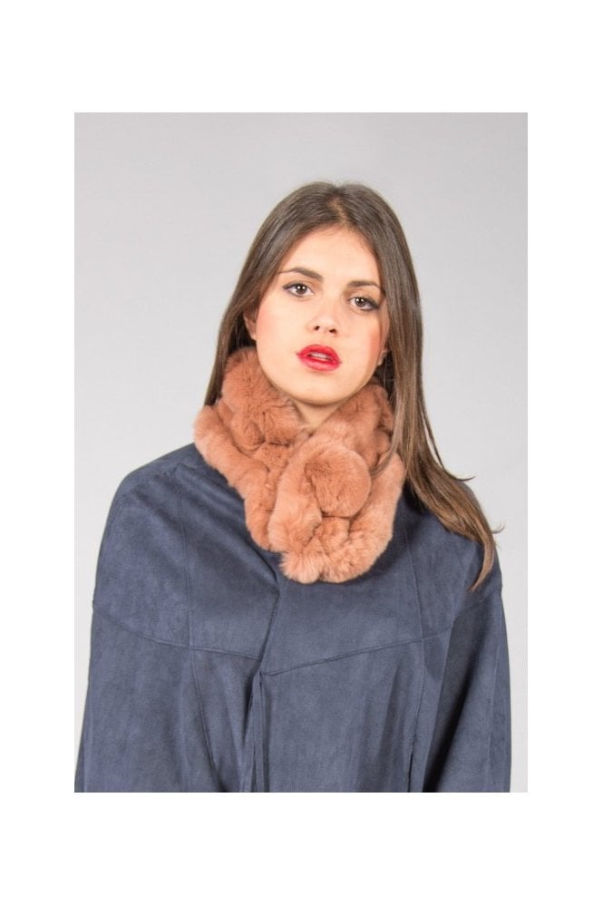 JAYLEY Pink Belllringer Coney Fur Scarf