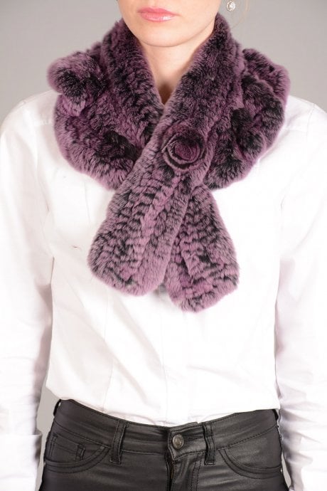 Pink Coney Fur Loop Scarf