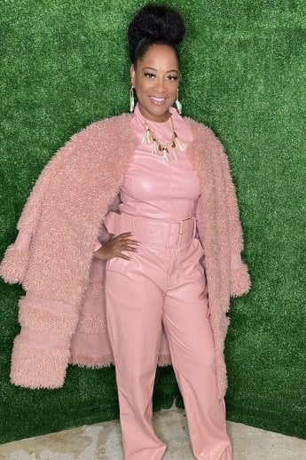 Pink Faux Shearling Kate Coat