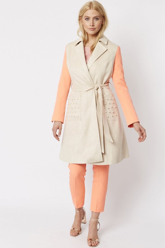 JAYLEY Pink Faux Suede Vest
