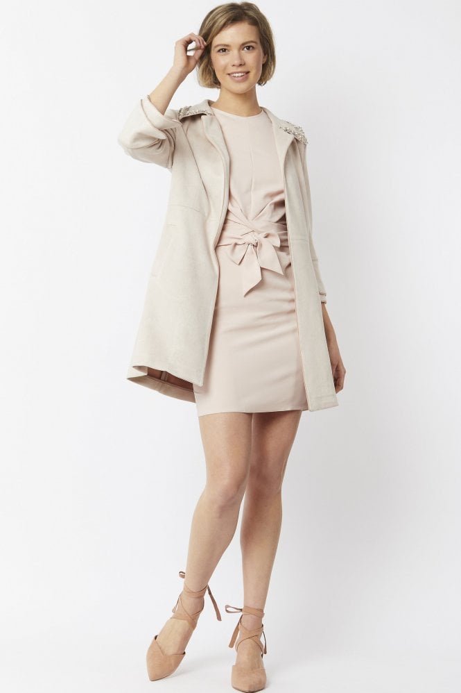 JAYLEY Pink Faux Suede Jacket
