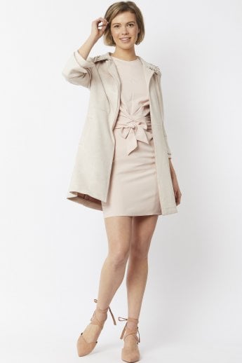 Pink Faux Suede Jacket