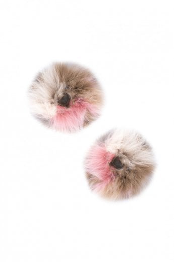 Pink Fox Fur Cuffs