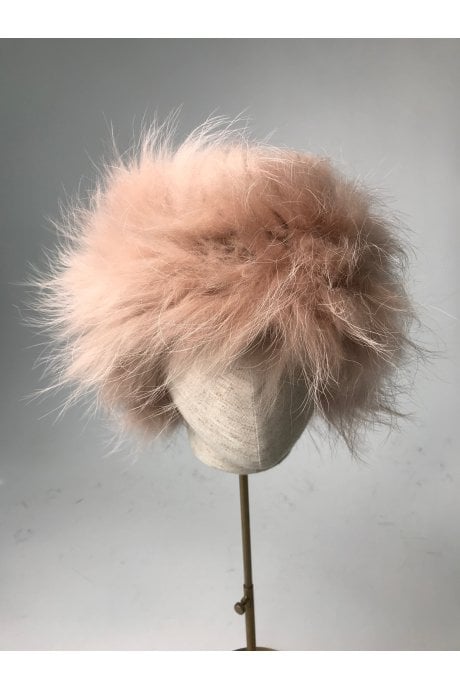 Pink Fox Fur Headband
