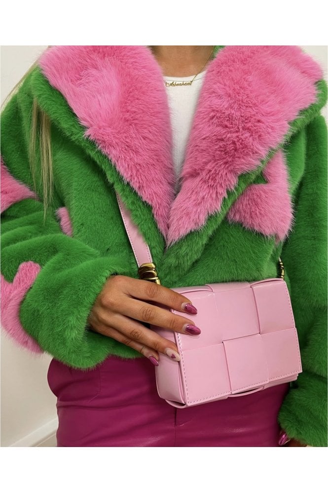 JAYLEY Pink Grape Skin Vegan Leather Bag