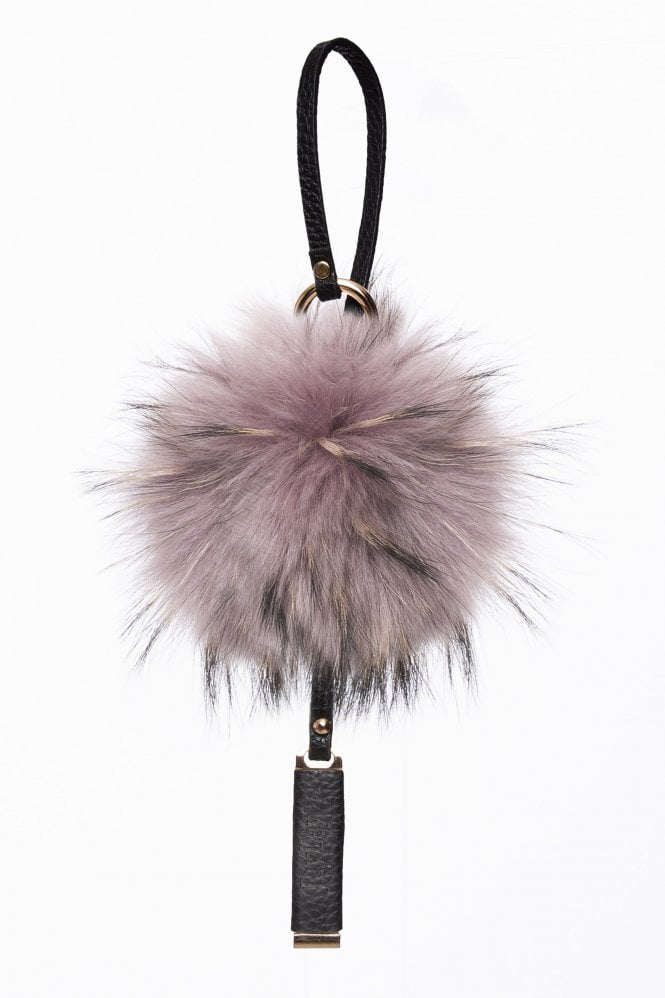 JAYLEY Pink Luxury Fox Fur Keyring With Gift Box