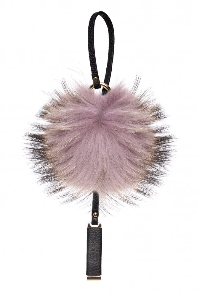 JAYLEY Pink Luxury Fox Fur Keyring With Gift Box