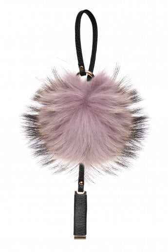 Pink Luxury Fox Fur Keyring With Gift Box