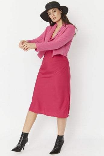 Pink Silk Blend Sarah Jacket