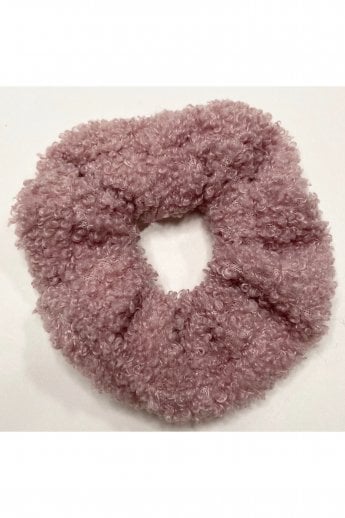 Pink Tina Shearling Scrunchie