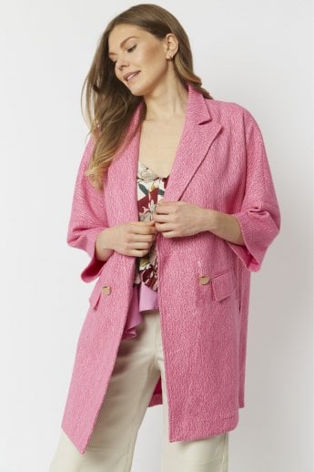 Pink Wool Blend Jacket