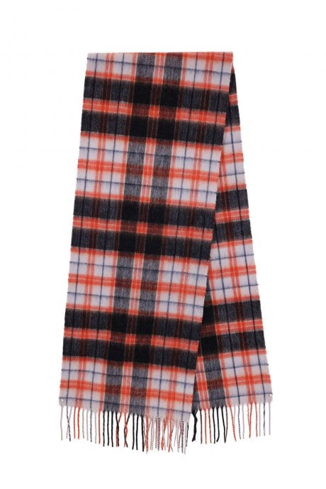 Pure Lambswool Checked Scarf