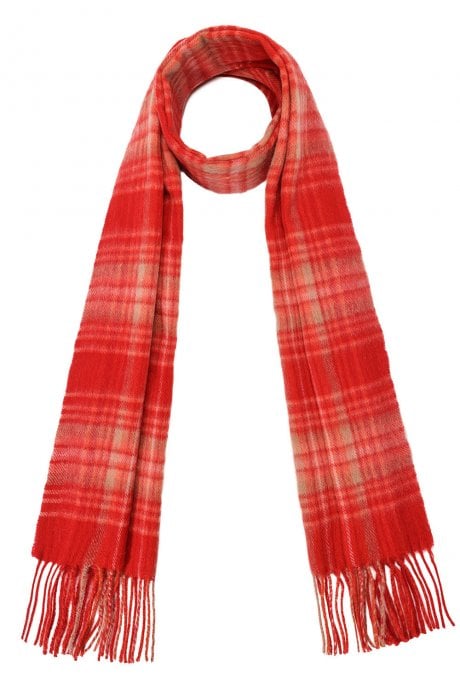 Pure Lambswool Checked Scarf