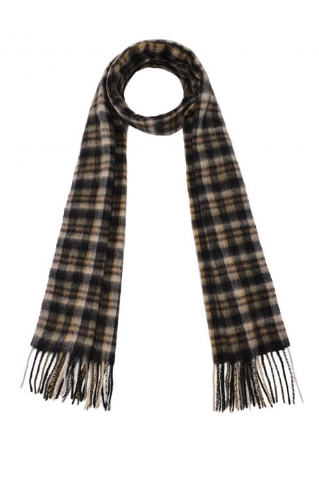 Pure Lambswool Checked Scarf