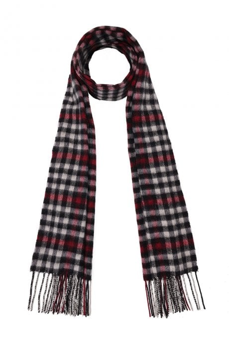 Pure Lambswool Checked Scarf