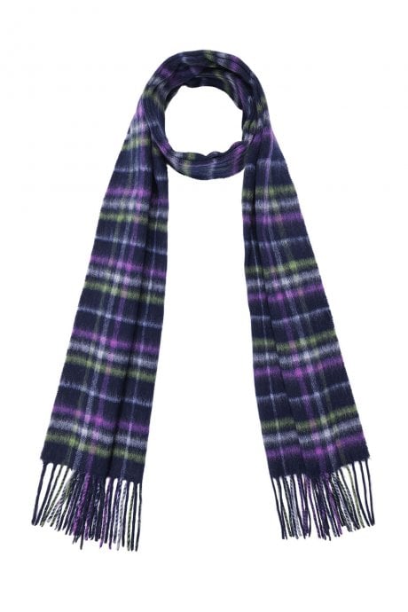 Pure Lambswool Checked Scarf