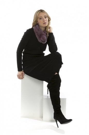 Purple Belllringer Coney Fur Scarf