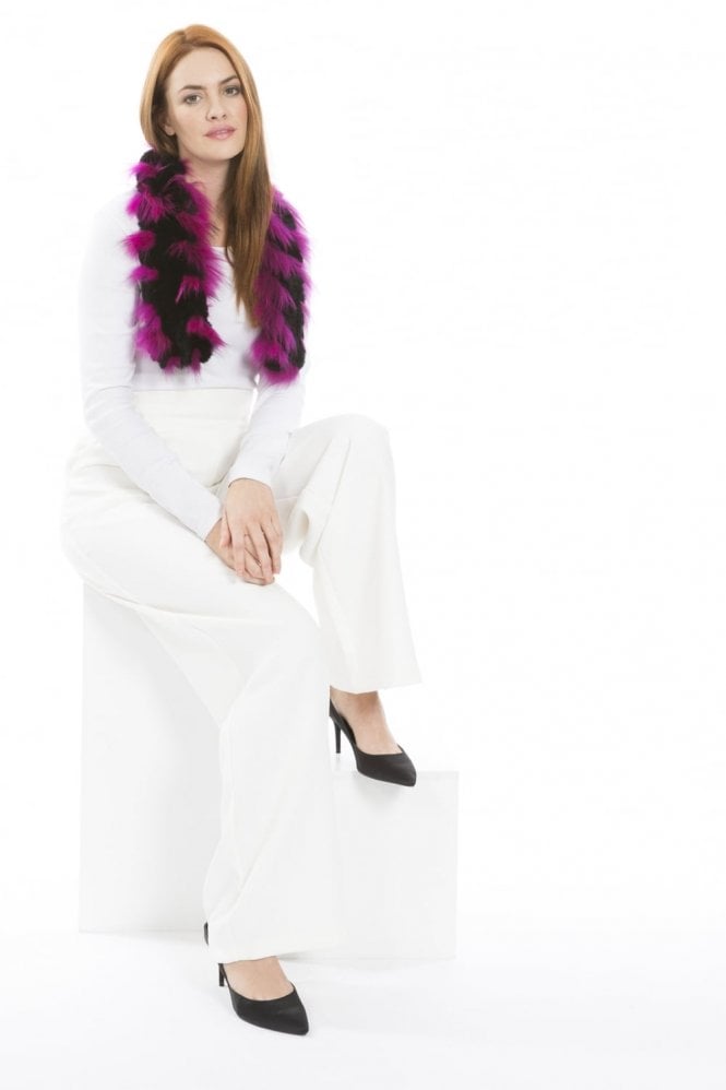 JAYLEY Purple Coney Fur Scarf